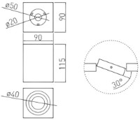 Спот GTV OS-SEN5097KWB-10 фото №2 — интернет-магазин Desire.md