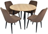 Scaun Evelin LC-640 B Brown 12 Velur imaginea #2 — magazin online Desire.md