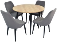 Scaun Evelin LC-640 B Dark Grey 57 Velur imaginea #2 — magazin online Desire.md