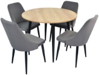 Scaun Evelin LC-640 B Light Grey 51 Velur imaginea #2 — magazin online Desire.md