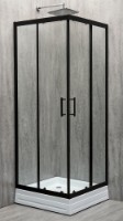 Cabină de duș Manopera Elegant EG408/BL (80x80x190) Transparenta Negru
