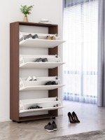 Обувница Mobildor-Lux Leo 60 (164x60x27) Wenge/White фото №2 — интернет-магазин Desire.md