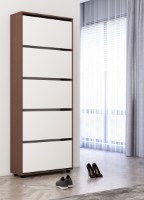 Обувница Mobildor-Lux Leo 60 (203x60x27) Wenge/White фото №3 — интернет-магазин Desire.md