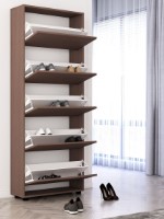 Rafturi pentru pantofi Mobildor-Lux Leo 60 (203x60x27) Wenge imaginea #2 — magazin online Desire.md