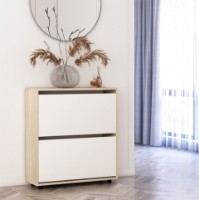 Rafturi pentru pantofi Mobildor-Lux Leo 86x60x27 Sonoma/White (10008613) imaginea #2 — magazin online Desire.md