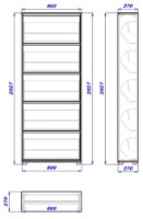 Rafturi pentru pantofi Mobildor-Lux Leo 203x80x27 Sonoma (10008551) imaginea #4 — magazin online Desire.md
