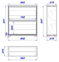 Rafturi pentru pantofi Mobildor-Lux Leo 86x80x27 Sonoma/White (10008751) imaginea #3 — magazin online Desire.md