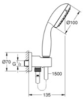 Set pentru duș Grohe New Tempesta 100 (26406001) imaginea #2 — magazin online Desire.md