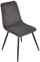 Set masă și scaune Evelin DT 402-3 + 4 XR-154B Dark Grey 57 100cm Velur