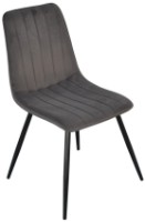 Set masă și scaune Evelin DT 404-2 + 3 XR-154B Dark Grey 57 88cm Velur