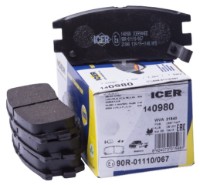 Комплект тормозных колодок ICER 140980