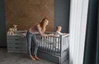 Кроватка Eucalyptus Mia Premium Grey (DS-405) фото №5 — интернет-магазин Desire.md