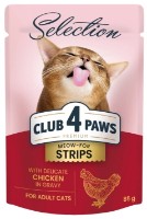 Hrană umedă pentru pisici Club 4 Paws Selection Strips Chicken 0.08kg 12pcs imaginea #1 — magazin online Desire.md