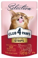 Влажный корм для кошек Club 4 Paws Selection Strips Beef 0.08kg 12pcs фото №1 — интернет-магазин Desire.md