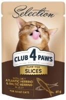 Hrană umedă pentru pisici Club 4 Paws Selection Slices Atlantic Herring & Baltic Herring 0.08kg 12pcs imaginea #1 — magazin online Desire.md