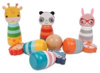 Bowling pentru copii Fisher Price Wooden Character Skittles (72030A)