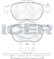 Комплект тормозных колодок ICER 181533 фото №2 — интернет-магазин Desire.md