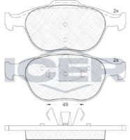 Комплект тормозных колодок ICER 181537 фото №2 — интернет-магазин Desire.md
