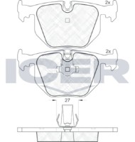 Комплект тормозных колодок ICER 181549 фото №2 — интернет-магазин Desire.md