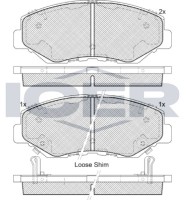 Комплект тормозных колодок ICER 181558 фото №2 — интернет-магазин Desire.md