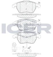 Комплект тормозных колодок ICER 181567 фото №2 — интернет-магазин Desire.md