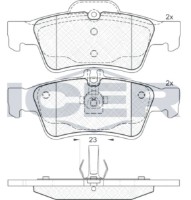 Комплект тормозных колодок ICER 181576 фото №2 — интернет-магазин Desire.md