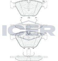 Комплект тормозных колодок ICER 181577 фото №2 — интернет-магазин Desire.md