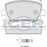Set placute frână ICER 181600-703 imaginea #2 — magazin online Desire.md