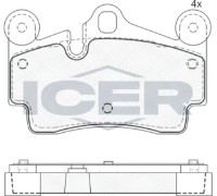 Комплект тормозных колодок ICER 181611 фото №2 — интернет-магазин Desire.md