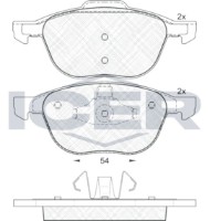 Комплект тормозных колодок ICER 181617 фото №2 — интернет-магазин Desire.md