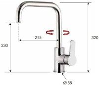 Смеситель для кухни Remer Winner W72U фото №2 — интернет-магазин Desire.md
