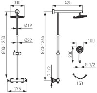 Set pentru duș Ferro NP75-TRV7USQ imaginea #2 — magazin online Desire.md