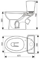 Vas WC Оскольская керамика Элисса стандарт белый imaginea #3 — magazin online Desire.md