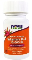 Vitamine NOW Vitamin D-3 10000 IU 120cap
