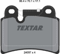 Комплект тормозных колодок TEXTAR 2409701 фото №2 — интернет-магазин Desire.md