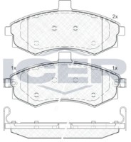 Комплект тормозных колодок ICER 181643 фото №2 — интернет-магазин Desire.md