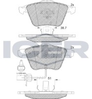 Комплект тормозных колодок ICER 181654 фото №2 — интернет-магазин Desire.md