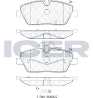 Set placute frână ICER 181662-202 imaginea #2 — magazin online Desire.md