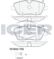 Set placute frână ICER 181662-700 imaginea #2 — magazin online Desire.md