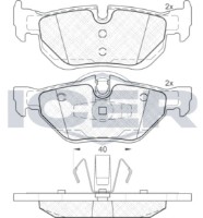 Комплект тормозных колодок ICER 181663 фото №2 — интернет-магазин Desire.md