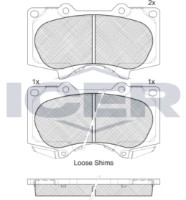 Комплект тормозных колодок ICER 181665 фото №2 — интернет-магазин Desire.md