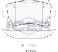 Set placute frână ICER 181674-204 imaginea #2 — magazin online Desire.md