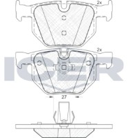Комплект тормозных колодок ICER 181684 фото №2 — интернет-магазин Desire.md