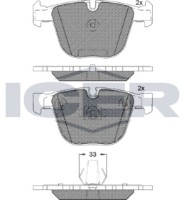 Комплект тормозных колодок ICER 181687 фото №2 — интернет-магазин Desire.md