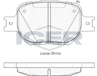 Комплект тормозных колодок ICER 181704 фото №2 — интернет-магазин Desire.md