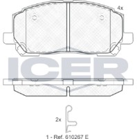 Комплект тормозных колодок ICER 181705 фото №2 — интернет-магазин Desire.md