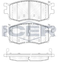 Комплект тормозных колодок ICER 181711 фото №2 — интернет-магазин Desire.md