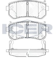 Комплект тормозных колодок ICER 181712 фото №2 — интернет-магазин Desire.md