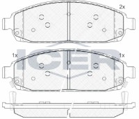 Комплект тормозных колодок ICER 181713 фото №2 — интернет-магазин Desire.md