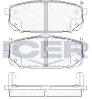 Комплект тормозных колодок ICER 181720 фото №2 — интернет-магазин Desire.md